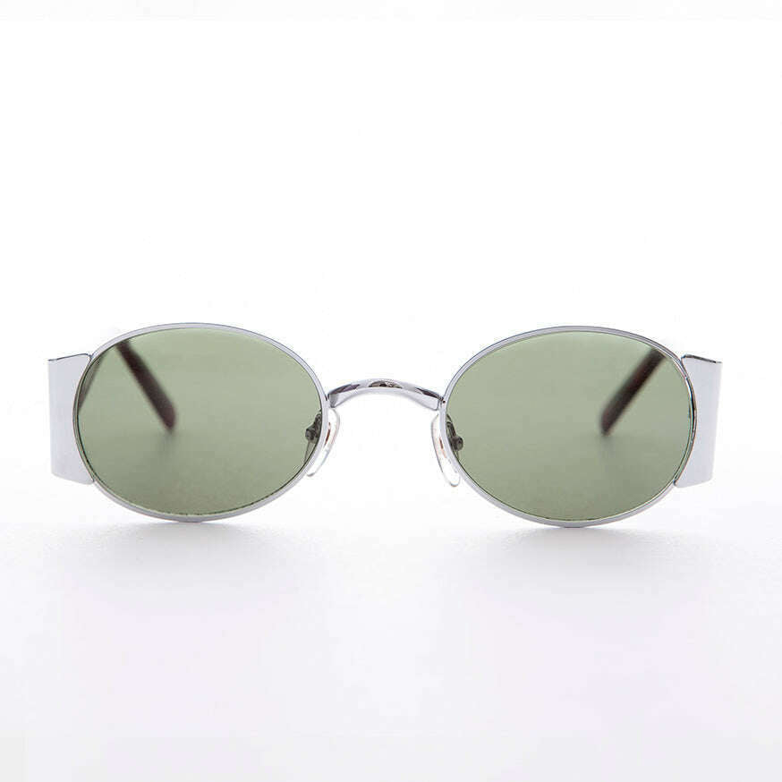 Oval Combo Vintage Sunglass with Wide Temples -Tatum