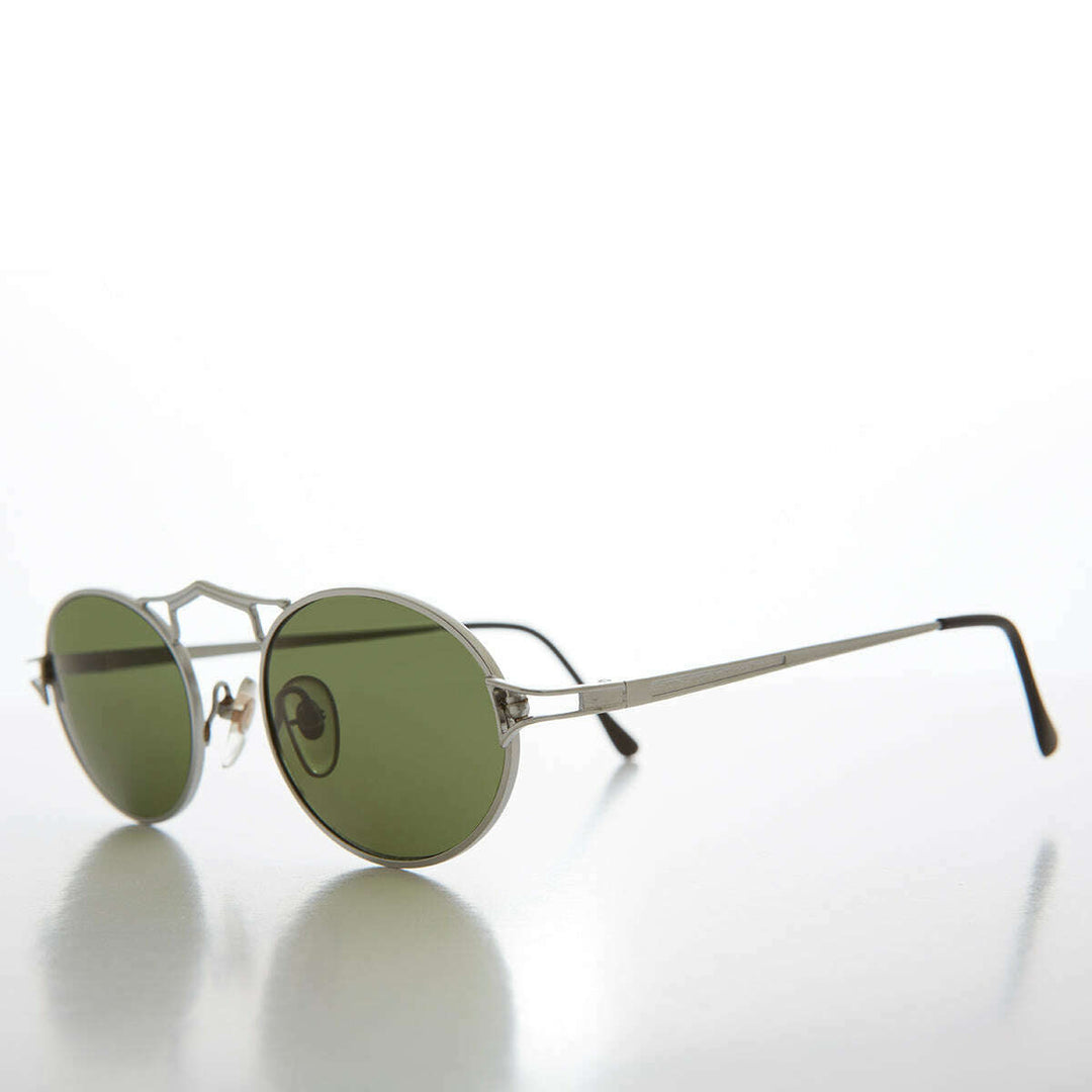 Oval Metal Steampunk Sunglass - Wyman
