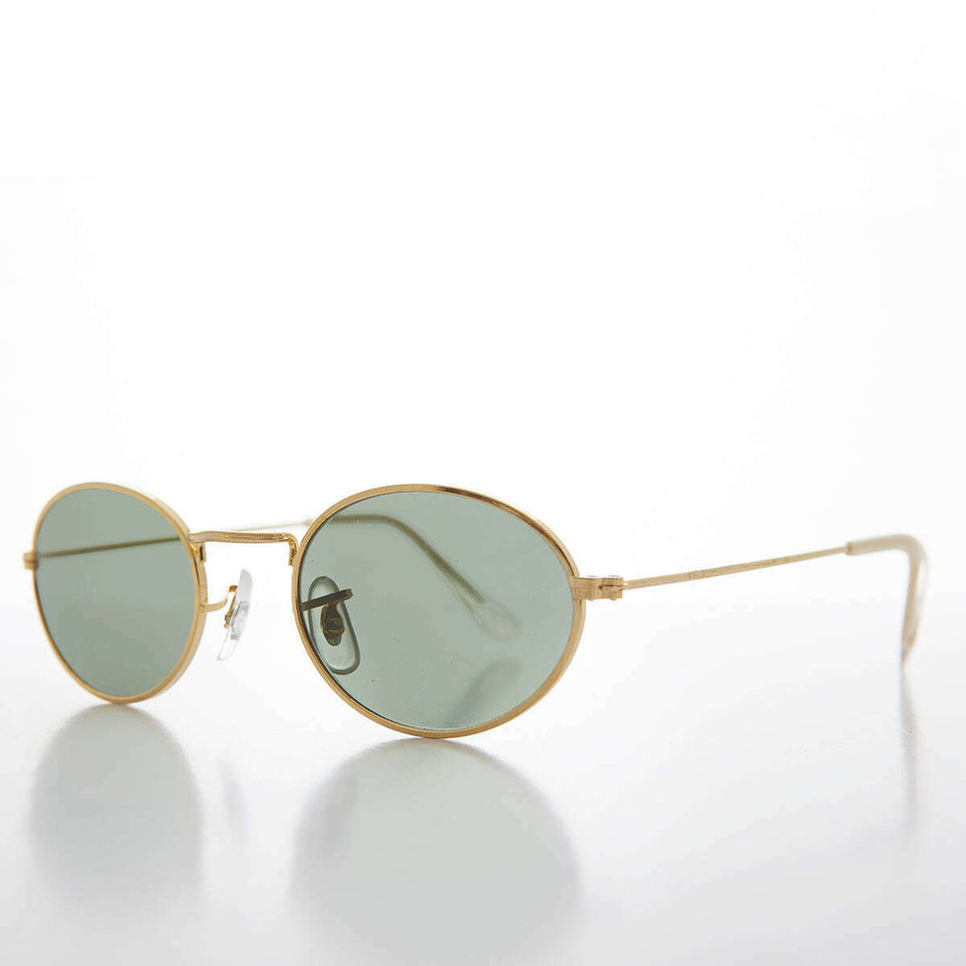 Oval Metallic Frame Vintage 90s Sunglass -Norris