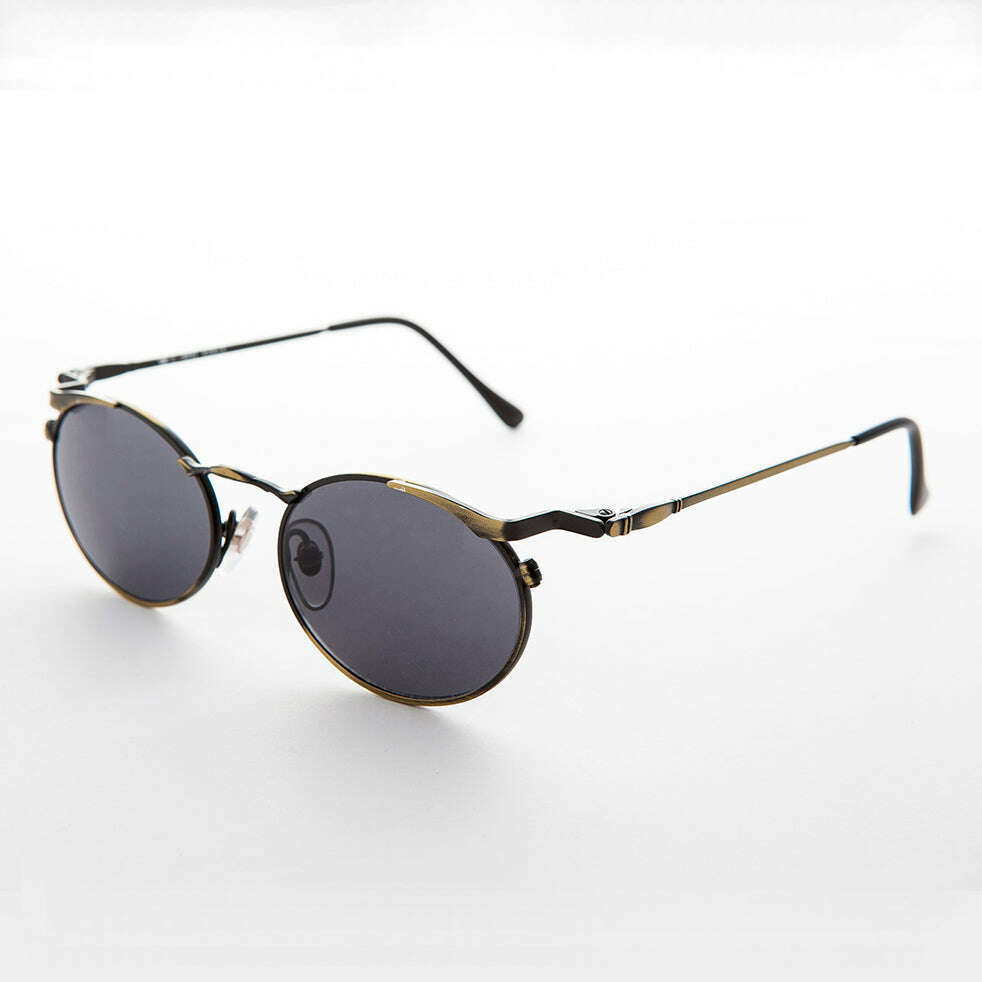 Oval Punk Grunge Steampunk Vintage Sunglass - Dieselgoth