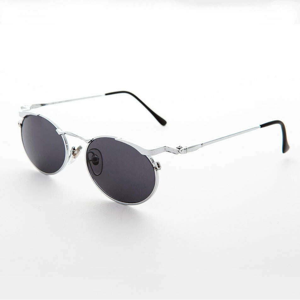 Oval Punk Grunge Steampunk Vintage Sunglass - Dieselgoth