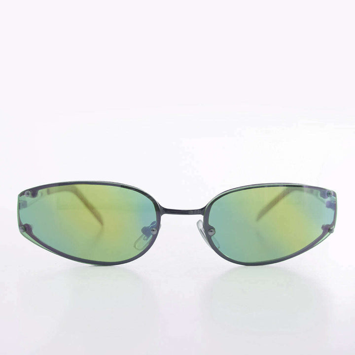 Oval Y2k Wrap Around Sunglasses - Rickey