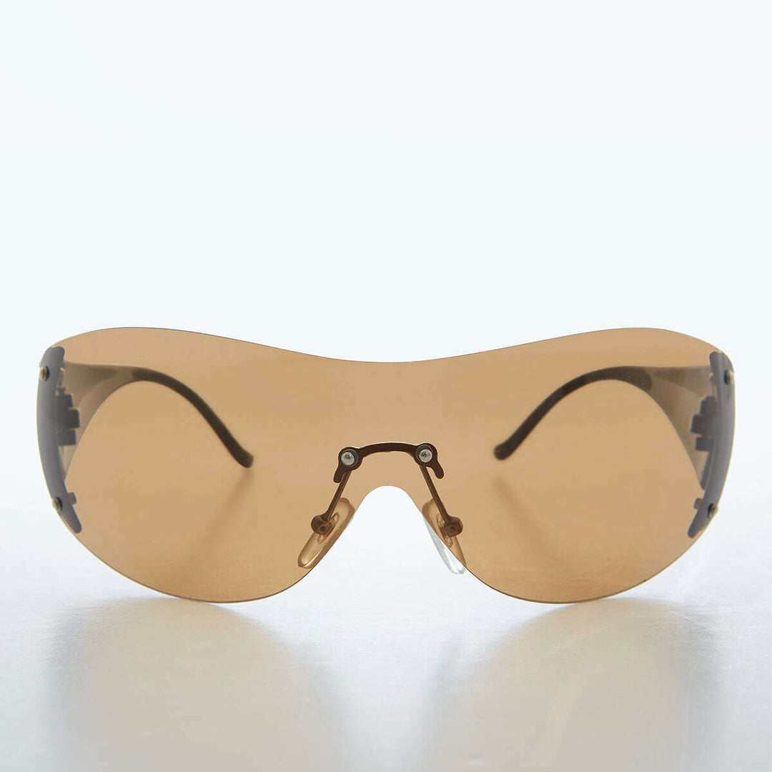 Oversized Round Insect Vintage Sunglasses - Glitz