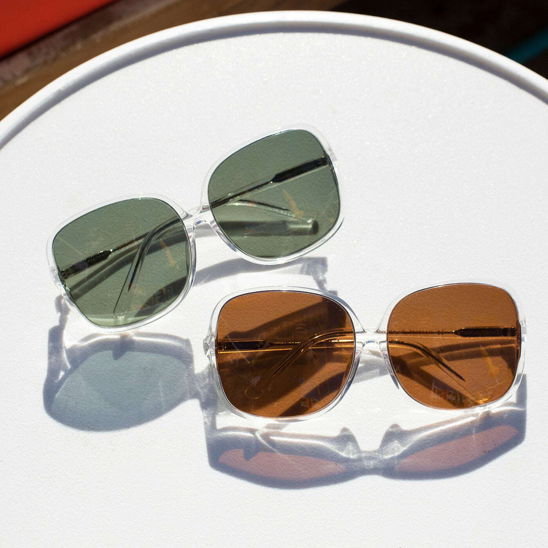 Oversized Square Sunglass with Polarized Lens - Jackie