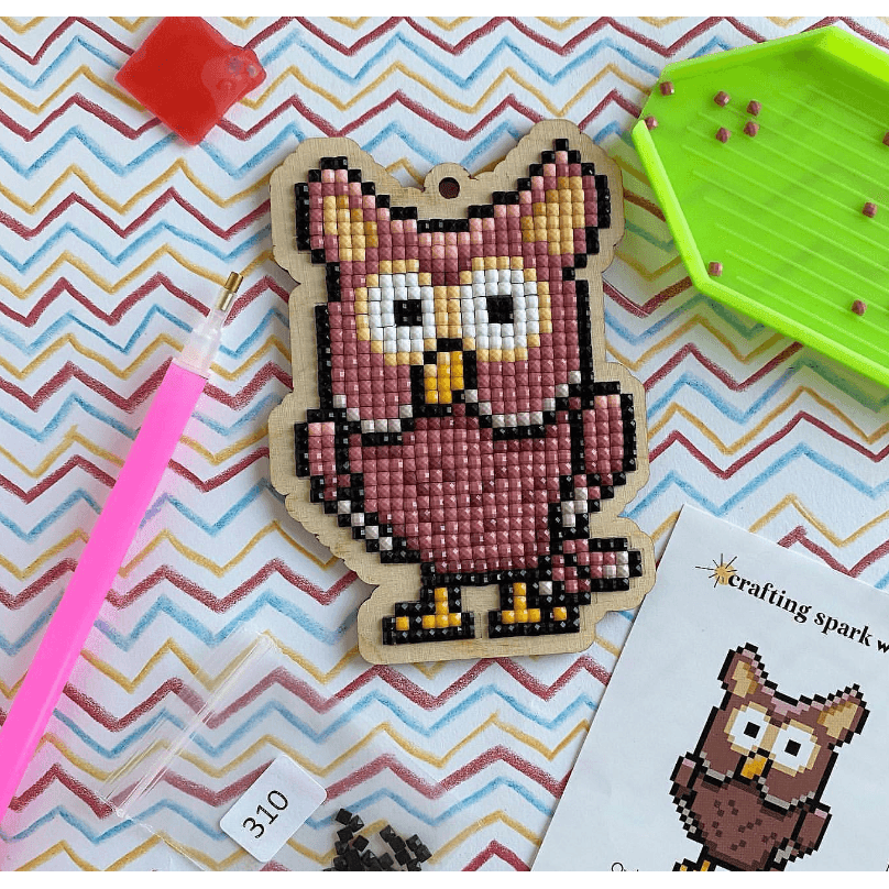 Owl CSw403 Diamond Painting on Plywood Kit