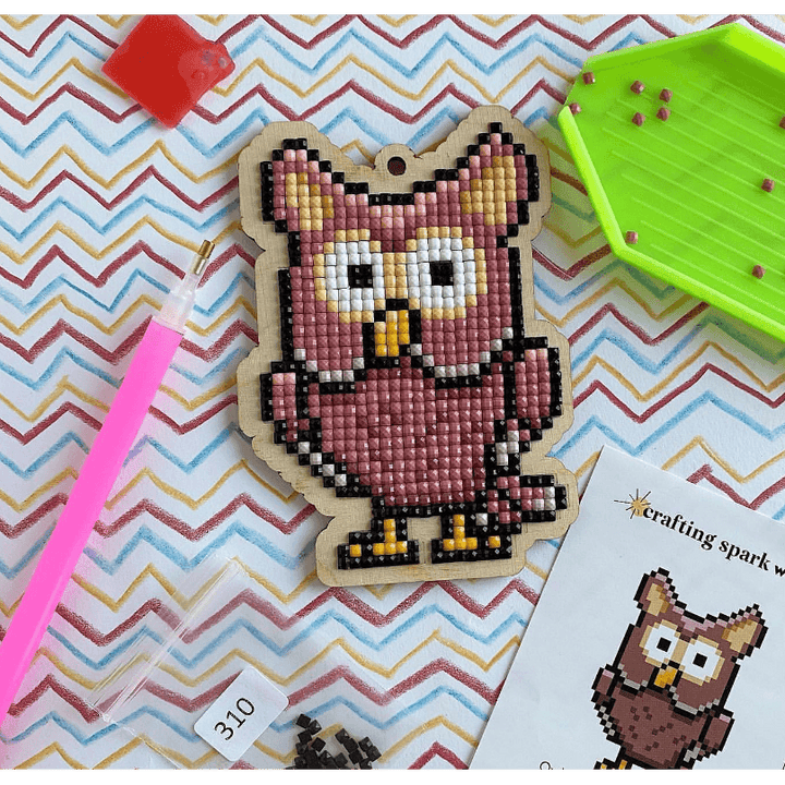 Owl CSw403 Diamond Painting on Plywood Kit