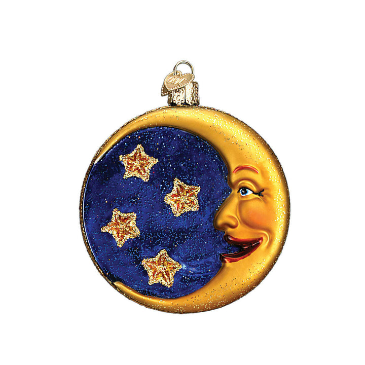 Old World Christmas Owl In Moon Blown Glass Ornament