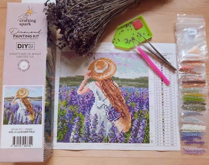 Owl Maia CS248 7.9 x 11.8 inches Crafting Spark Diamond Painting Kit