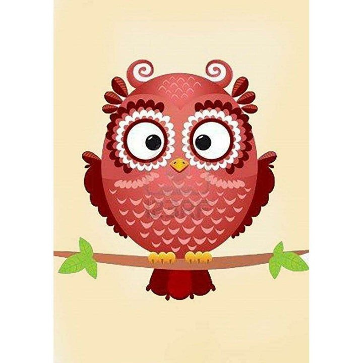 Owl Phil WD250 7.9 x 11.8 inches Wizardi Diamond Painting Kit