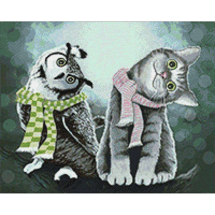 Owl with Kitten CS2571 19.7 x 15.8 inches Crafting Spark Diamond Painting Kit