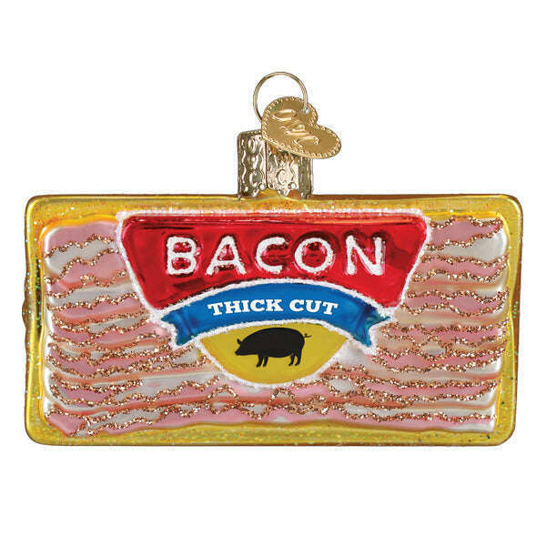 Old World Christmas Pack of Bacon Blown Glass Ornament