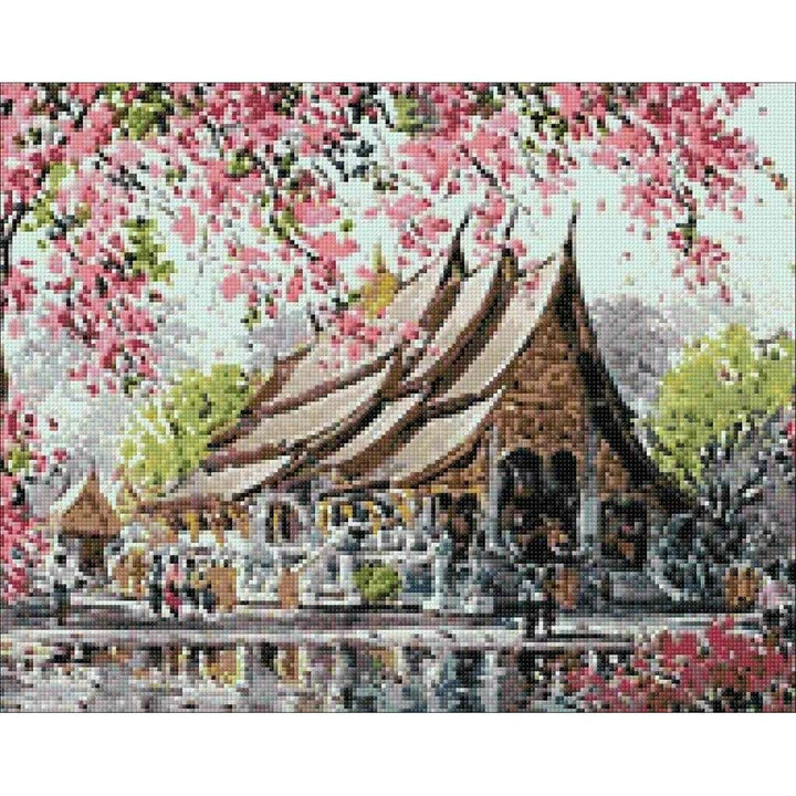 Pagoda WD129 18.9 x 14.9 inches Wizardi Diamond Painting Kit