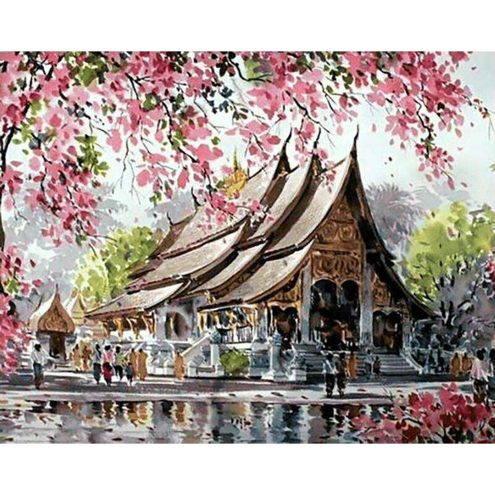 Pagoda WD129 18.9 x 14.9 inches Wizardi Diamond Painting Kit