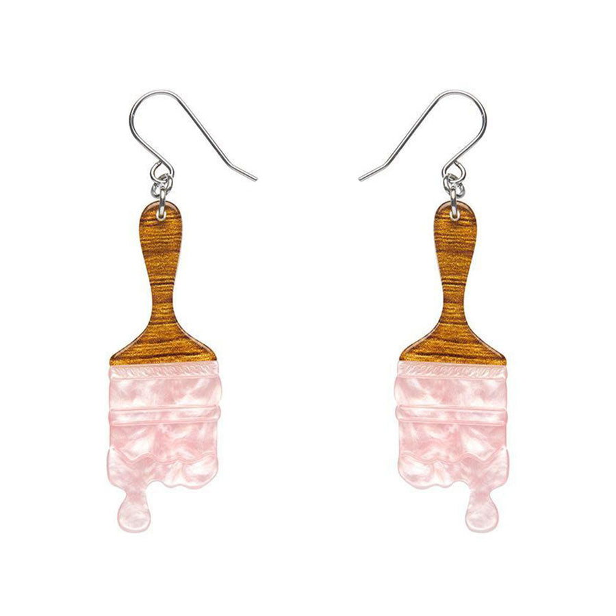 Paint Brush Ripple Drop Earrings - Pink (3 Pack) by Erstwilder image