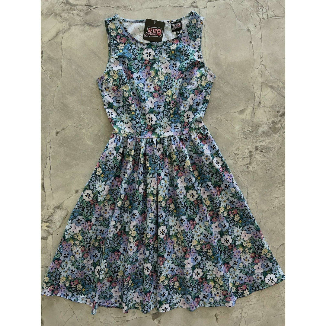 Painted Floral Vintage Dress