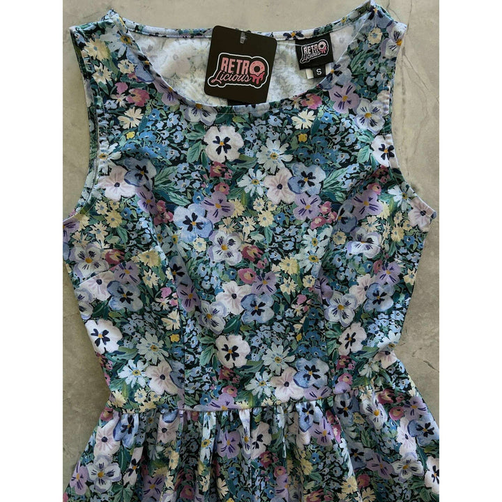 Painted Floral Vintage Dress