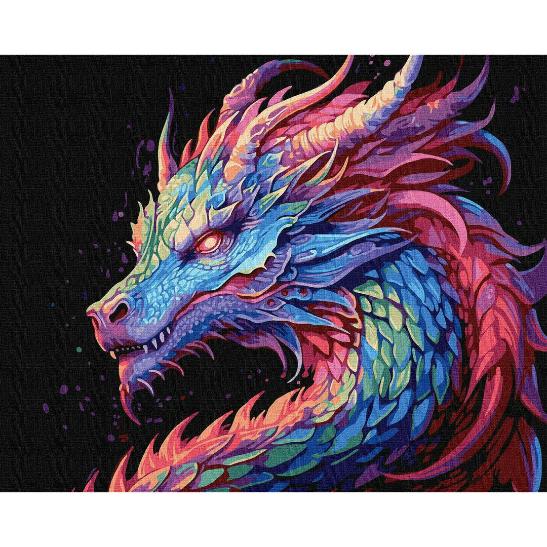 Painting by Numbers kit A colourful dragon KHO5113