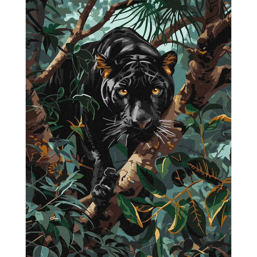Painting by Numbers kit A graceful panther with metallic paints KHO6619