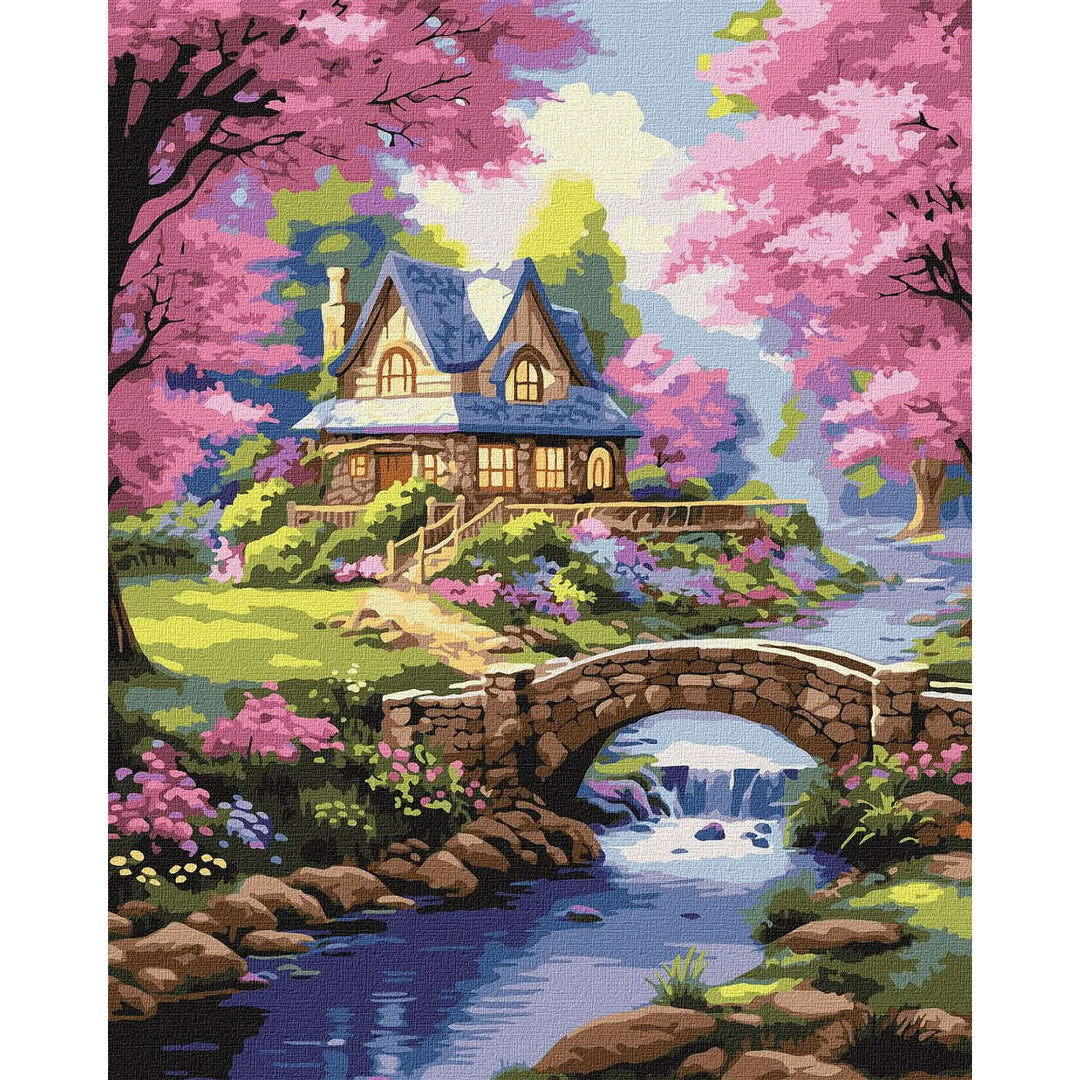 Painting by Numbers kit A house in flowers KHO6343