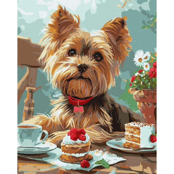 Painting by Numbers kit A yorkie's tea party KHO6629