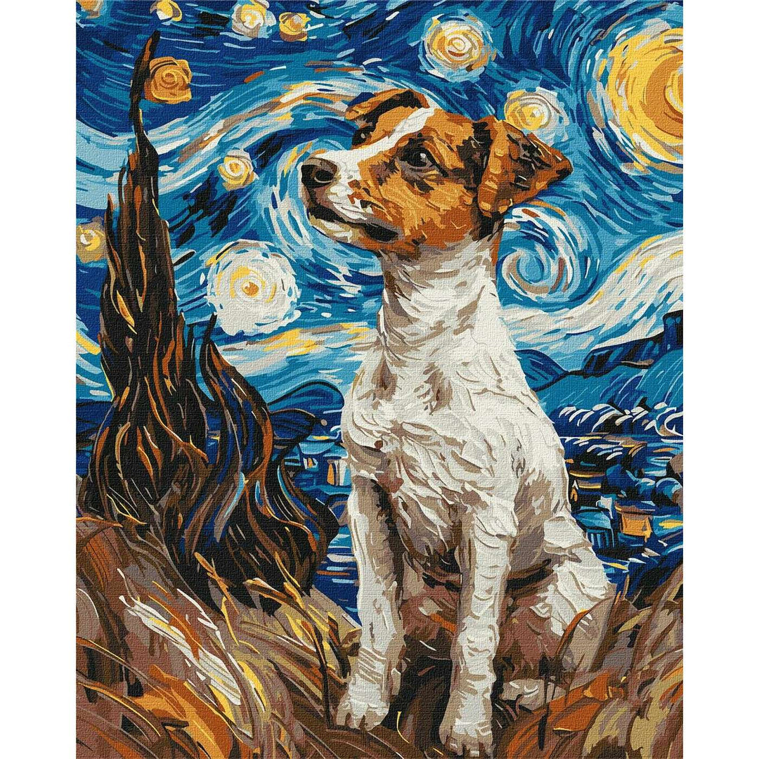 Painting by Numbers kit An adorable jack russell KHO6596