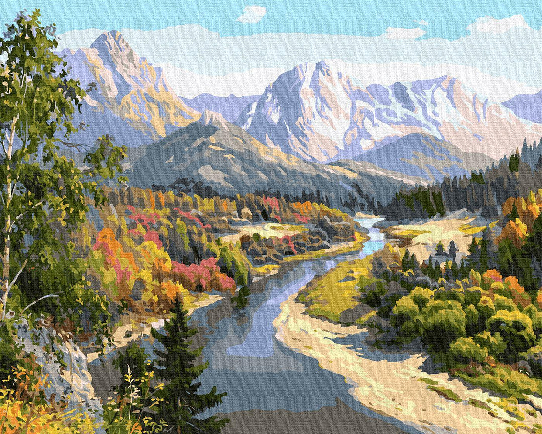 Painting by Numbers kit Autumn in the mountains KHO2848