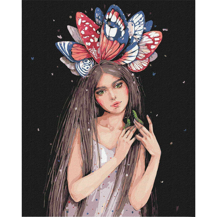 Painting by Numbers kit Colors of butterflies KHO4996