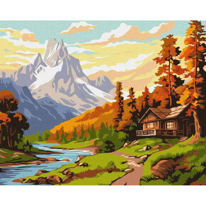 Painting by Numbers kit Cottage in the Mountains KHO6339