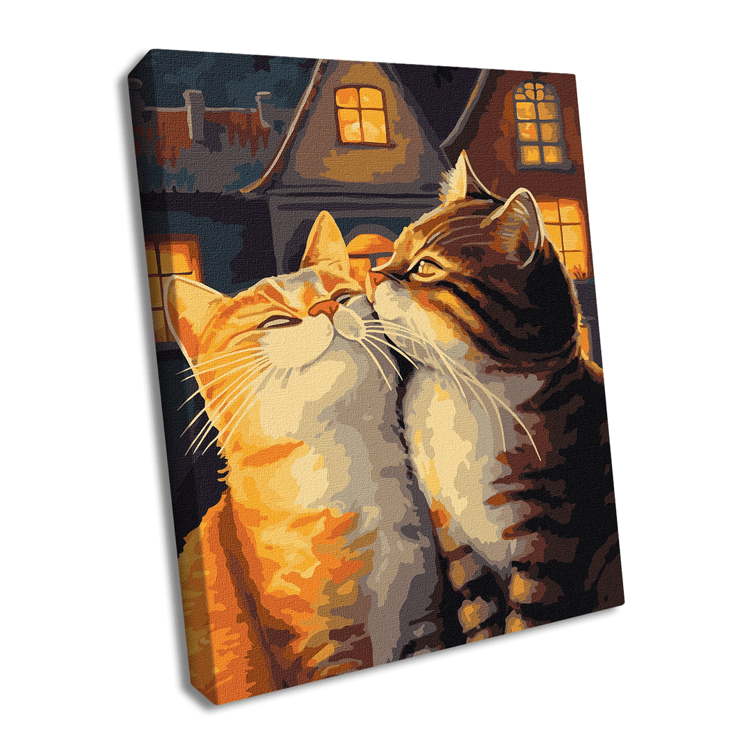 Painting by Numbers kit Enamored cats KHO6526