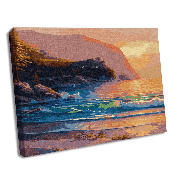 Painting by Numbers kit Evening glow of the waves KHO2761