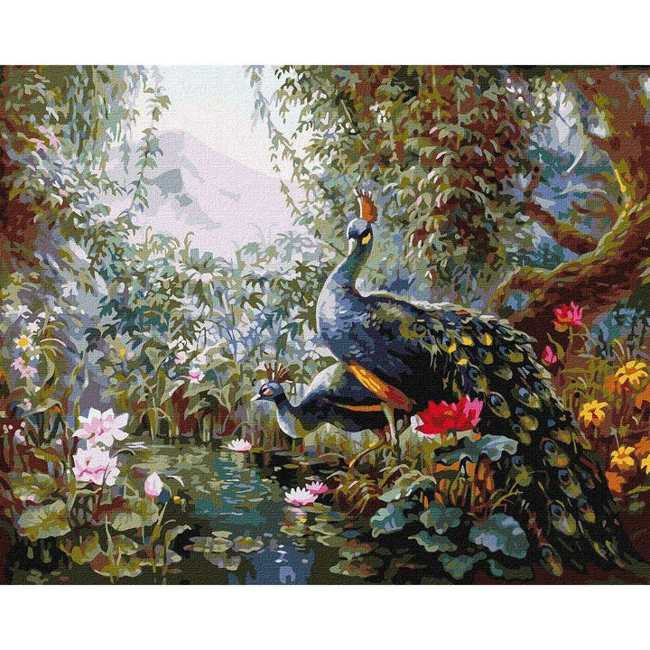 Painting by Numbers kit Fairytale peacocks KHO4375