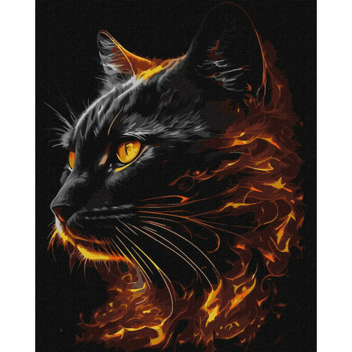 Painting by Numbers kit Fiery Beauty with extra metallic paints  KHO6516