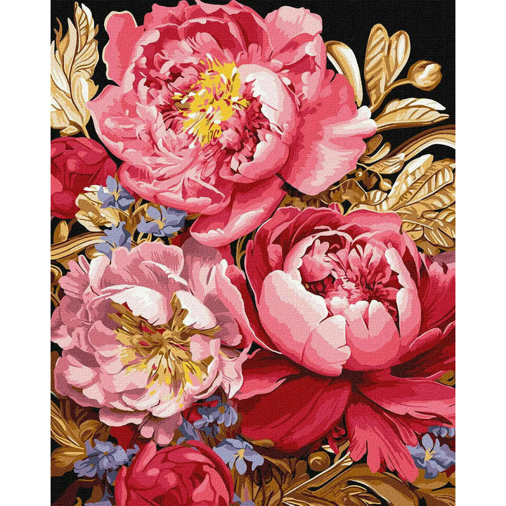 Painting by Numbers kit Floral inspiration with extra metallic paints KHO3262