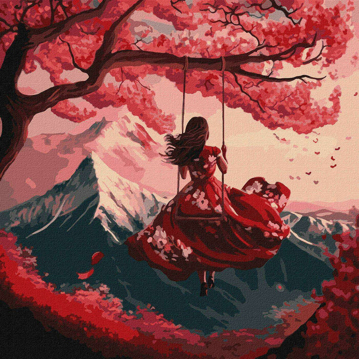 Painting by Numbers kit Flying on a swing KHO5089