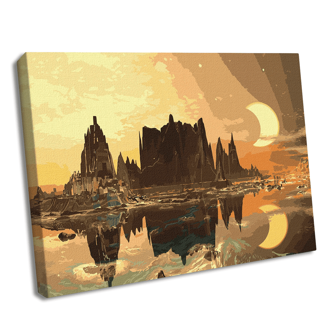 Painting by Numbers kit Golden city KHO2853
