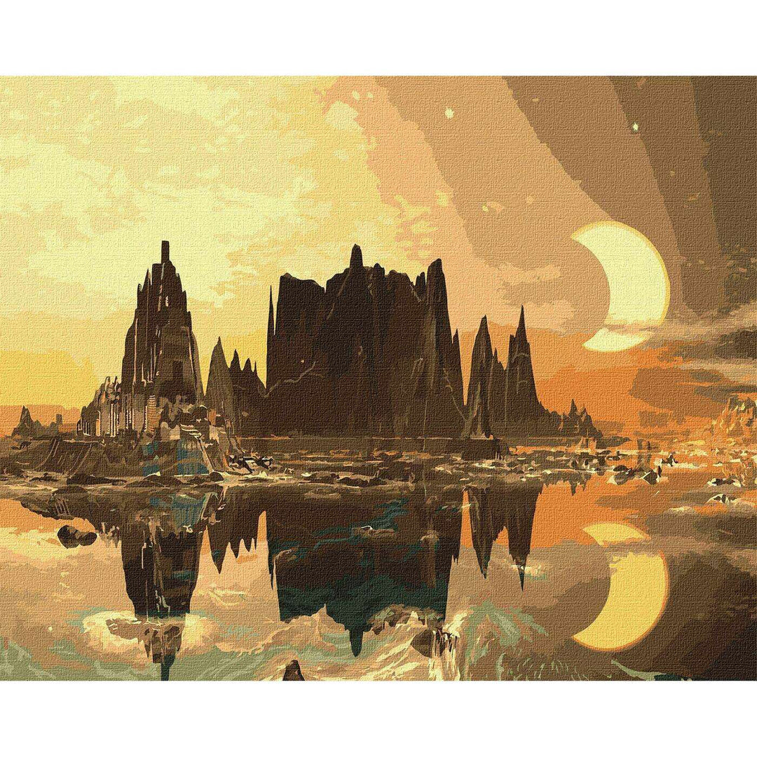 Painting by Numbers kit Golden city KHO2853