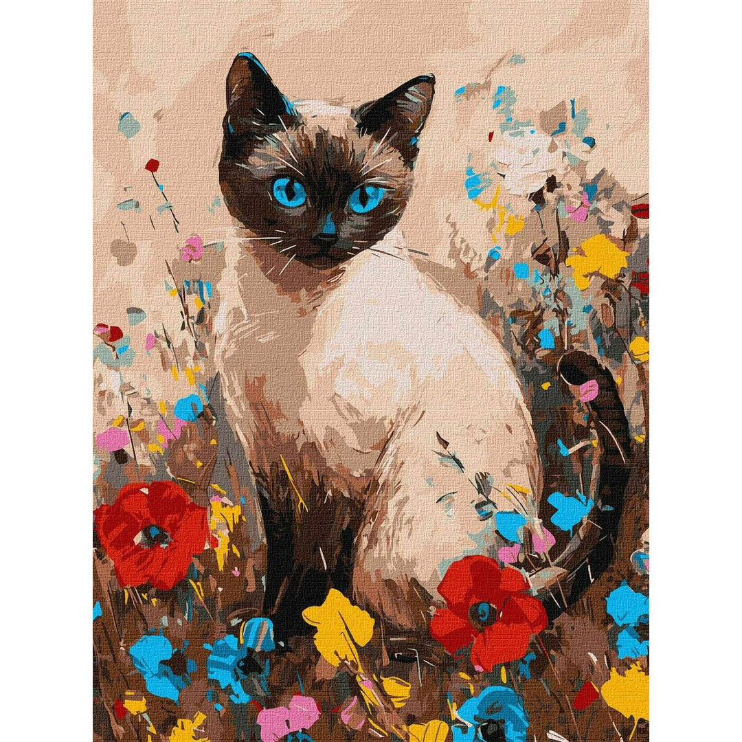 Painting by Numbers kit Kitty in flowers KHO6694