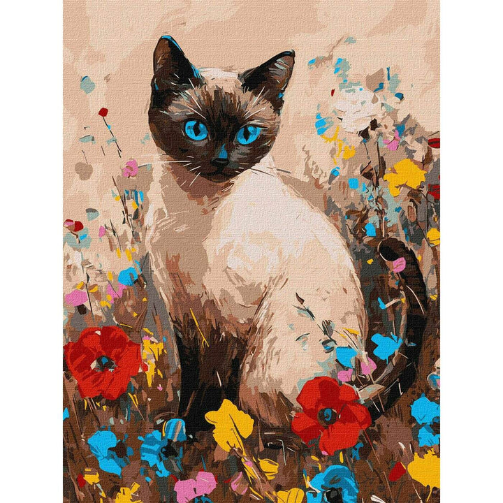 Painting by Numbers kit Kitty in flowers KHO6694