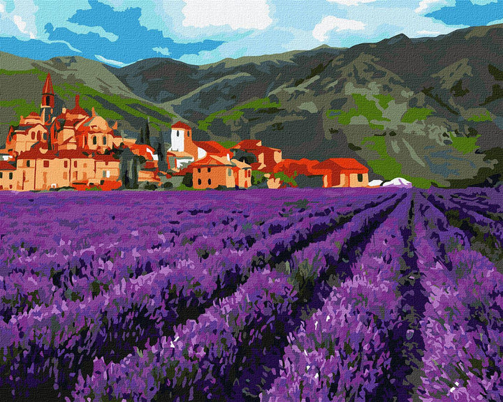 Painting by Numbers kit Mountain lavender KHO2216