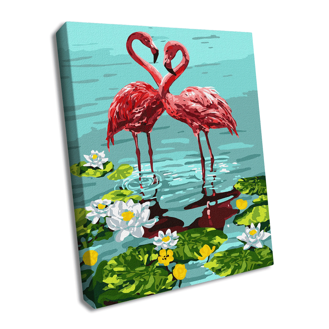 Painting by Numbers kit Pair of flamingos KHO4144