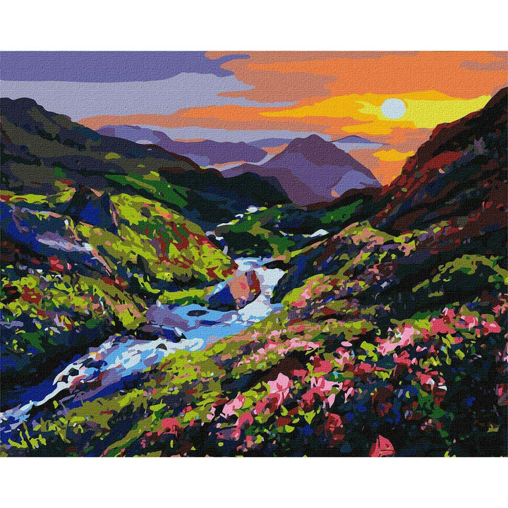Painting by Numbers kit Sunrise in the mountains KHO2887