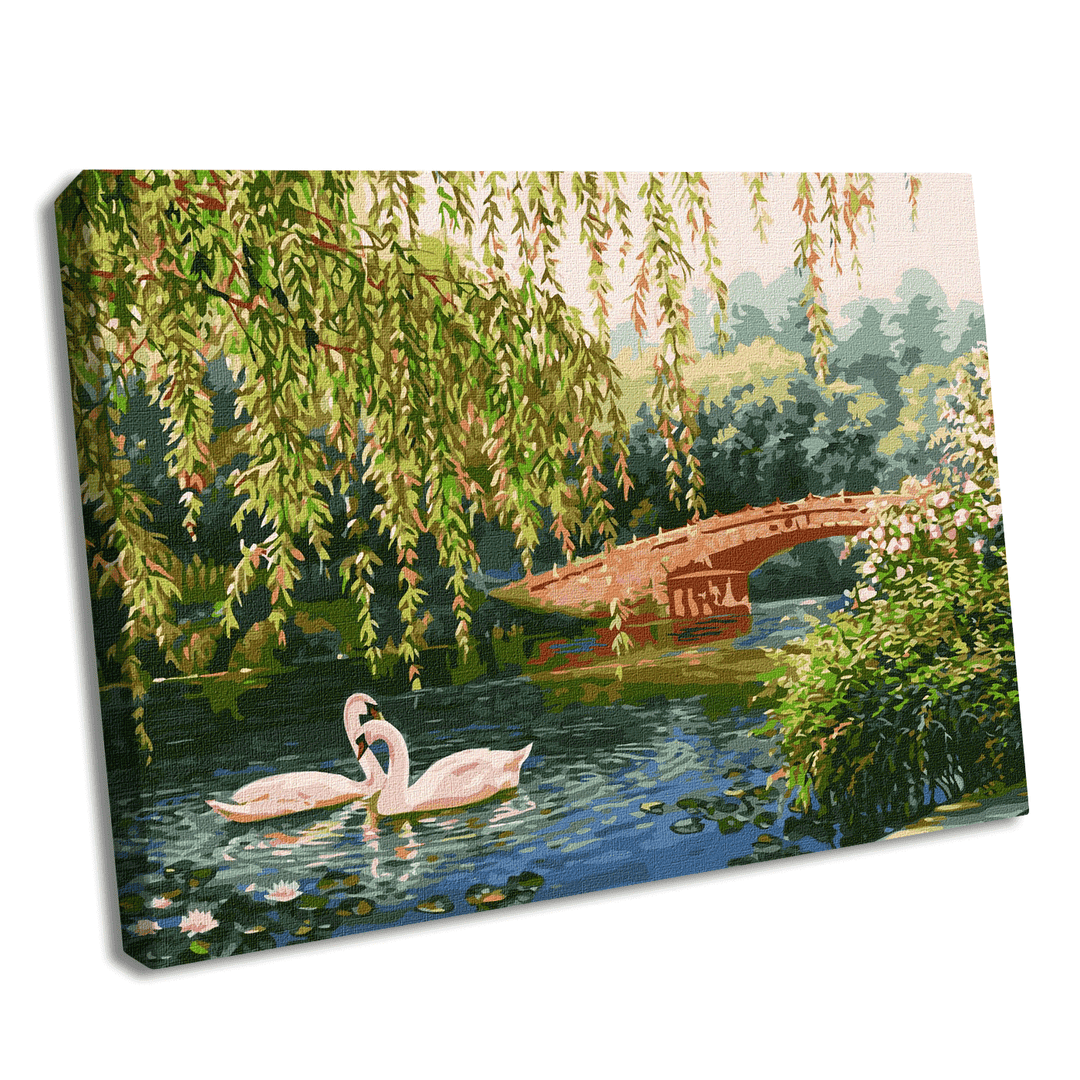 Painting by Numbers kit Swans on the lake KHO4359