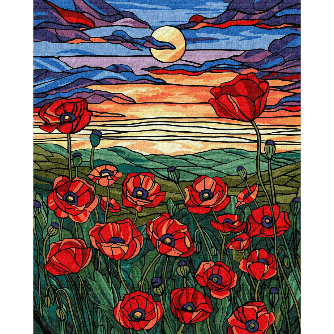 Painting by Numbers kit The beauty of poppies KHO5131