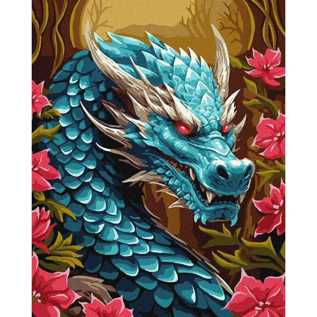 Painting by Numbers kit The mighty dragon with extra metallic paints  KHO5114
