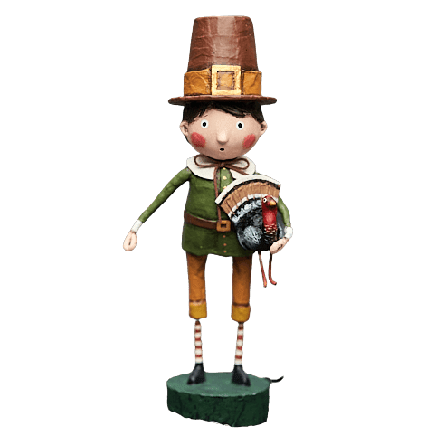 Palmer Pilgrim Thanksgiving Figurine by Lori Mitchell - Quirks!