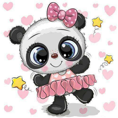 Panda Ballerina CS2479 7.9 x7.9 inches Crafting Spark Diamond Painting Kit