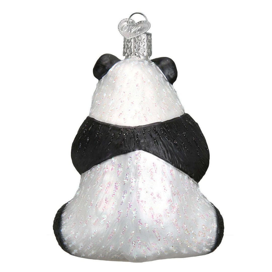 Old World Christmas Panda Blown Glass Ornament