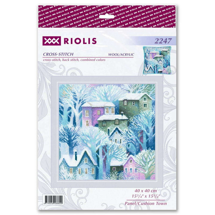 Panel/Cushion Town R2247 Counted Cross Stitch Kit