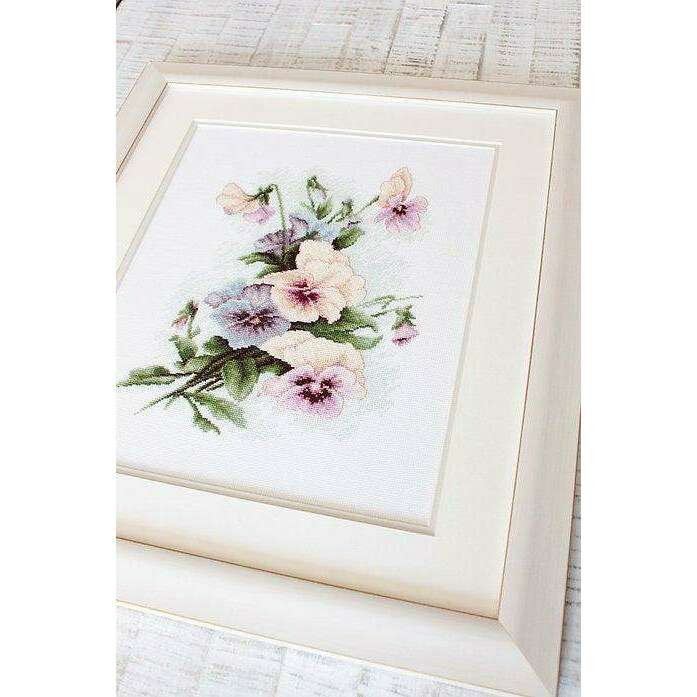 Pansies B2231L Counted Cross-Stitch Kit