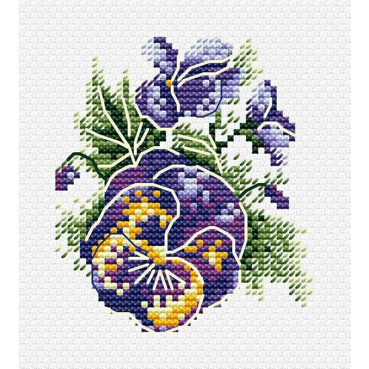 Pansies SM-630 Counted Cross Stitch Kit